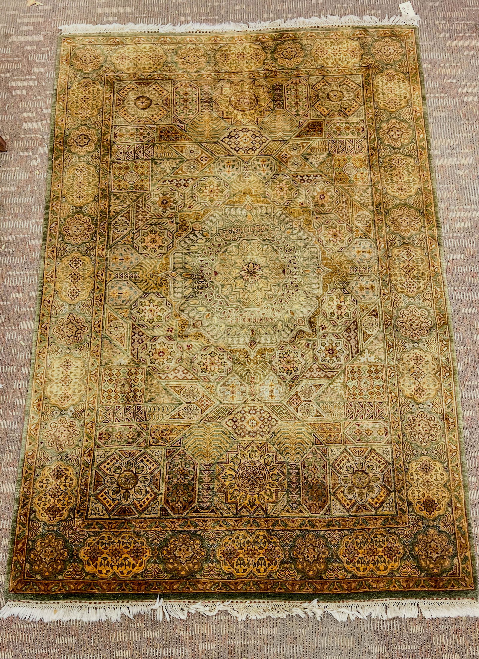 Contemporary Hand Tied Palace Sized Oriental Rug with Full Pile and Fringe (1 of 7)