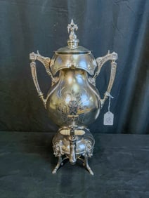 Silverplate Hot Water Dispenser C. 1880s