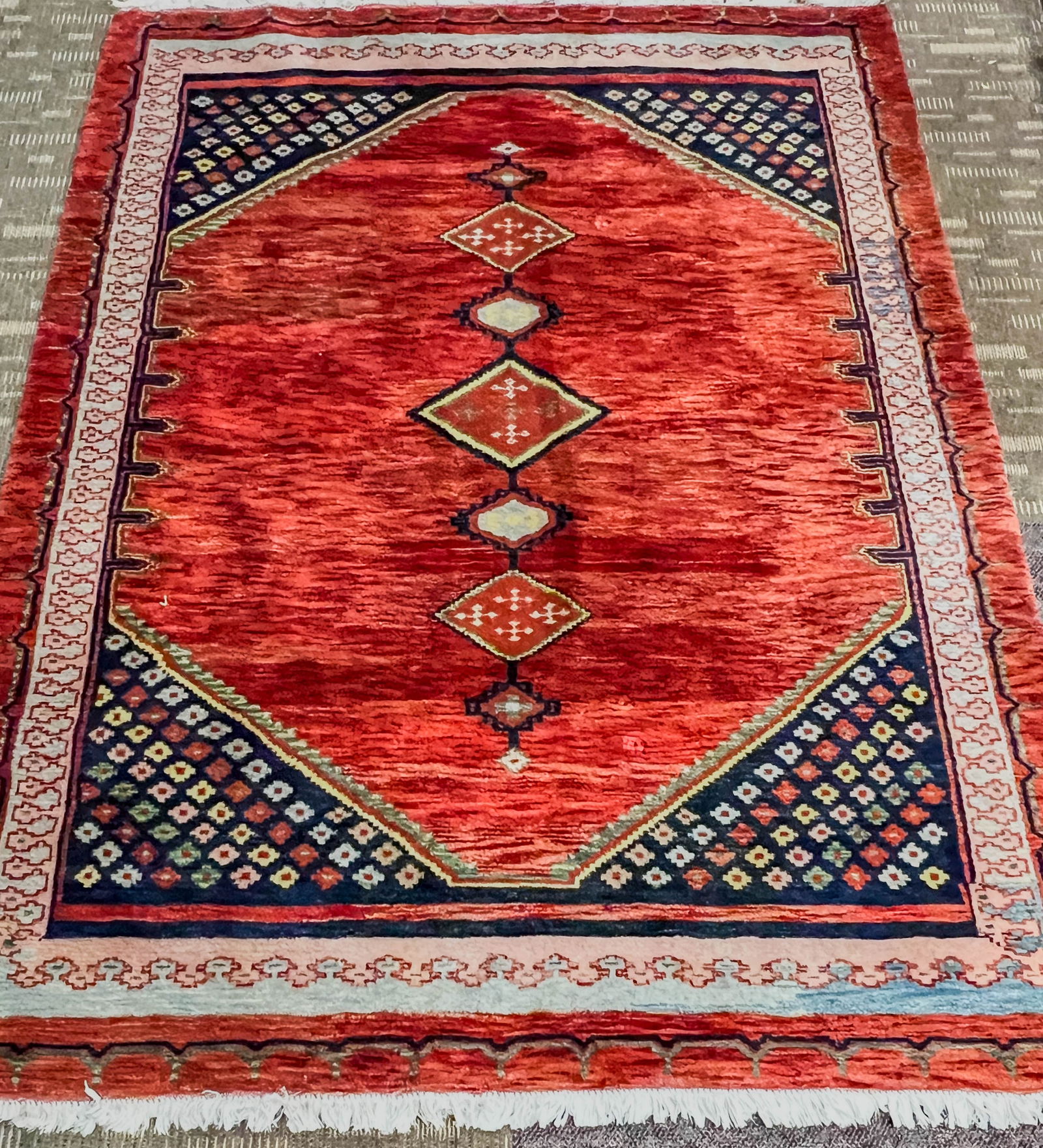 Antique Hamadan Gabah Hand Tied Wool Rug (1 of 8)