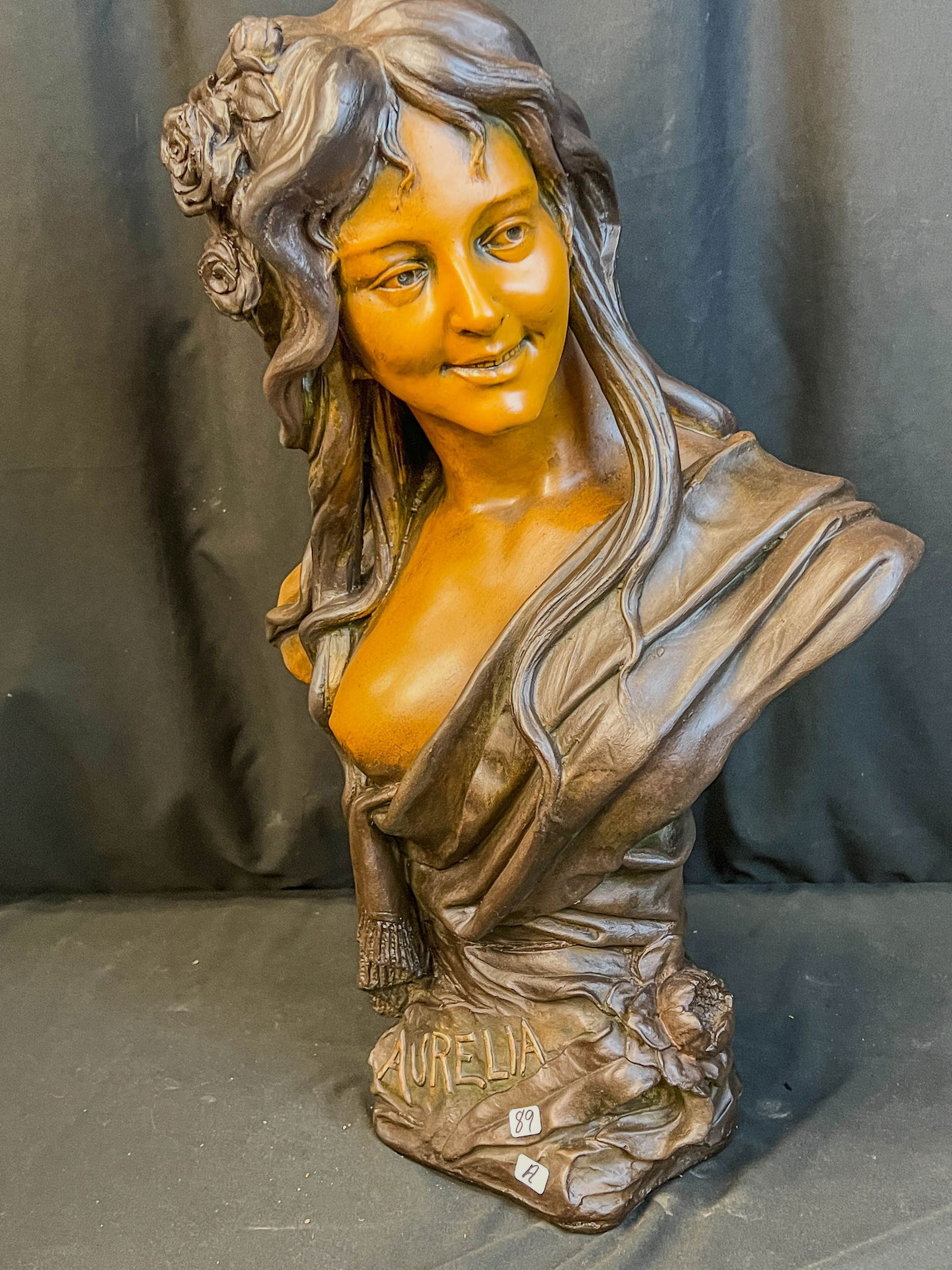 Boston Plaster art Co.  Bust of Aurelia c. 1903 (1 of 6)