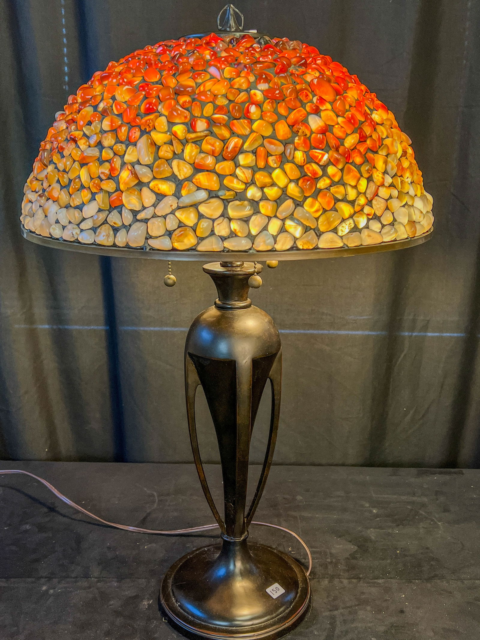 Quoizel "Fossil Stone" Arts and Crafts Style Lamp (1 of 8)