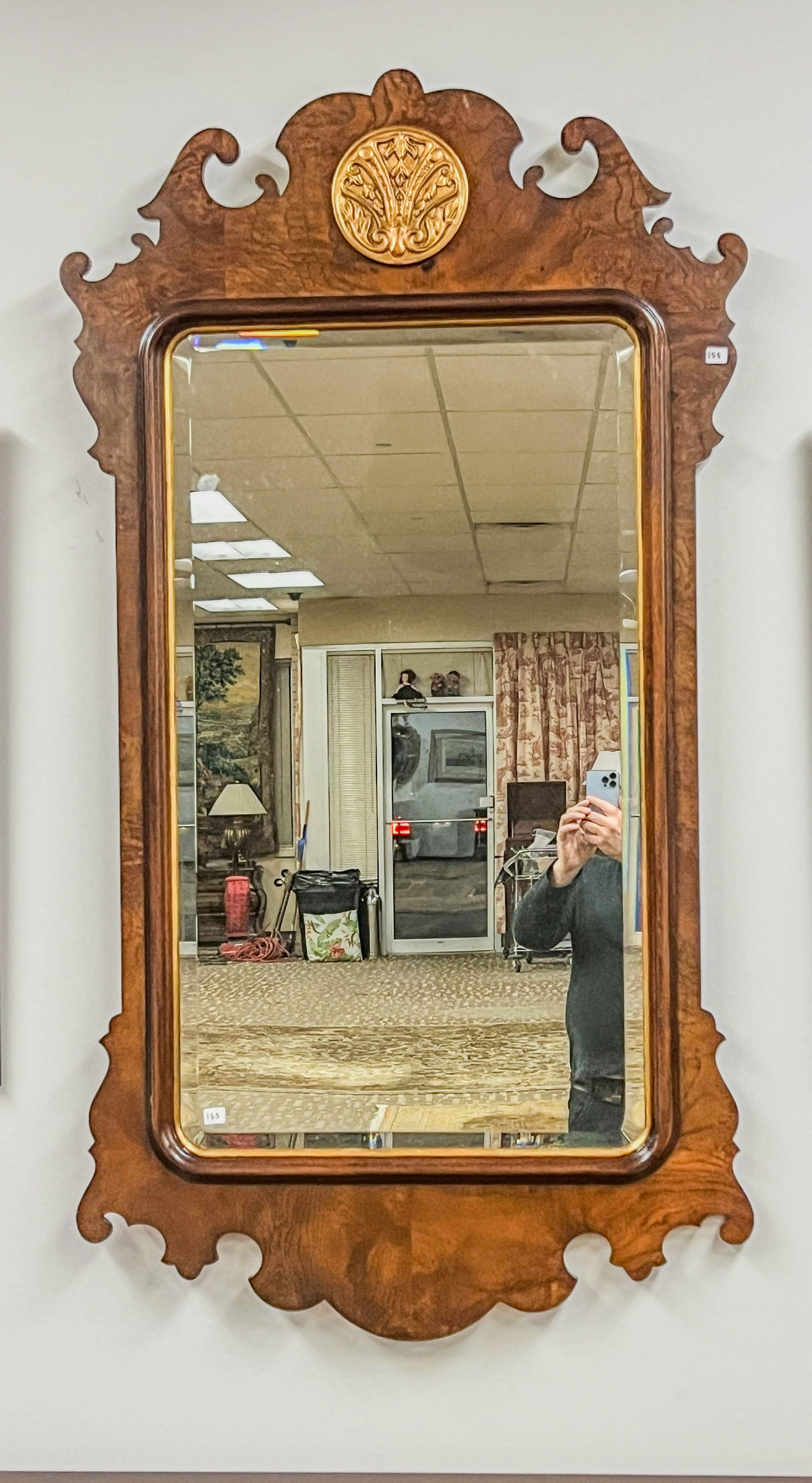Henredon Chippendale Oversized Beveled Mirror (1 of 6)