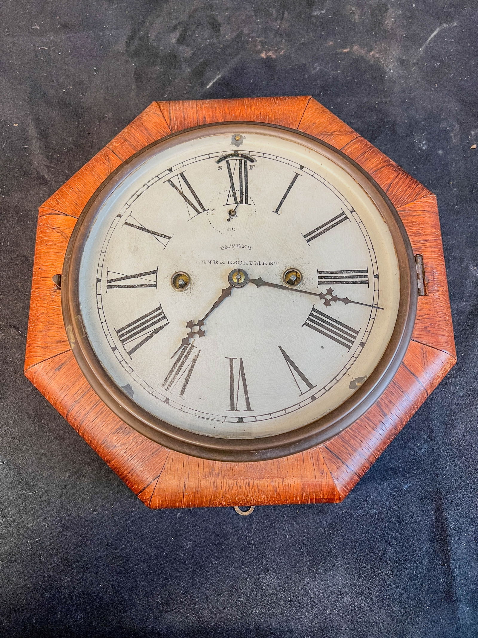 Ian Welch MNF 1855 30 Hour Marines Mahogany Wall Clock (1 of 16)
