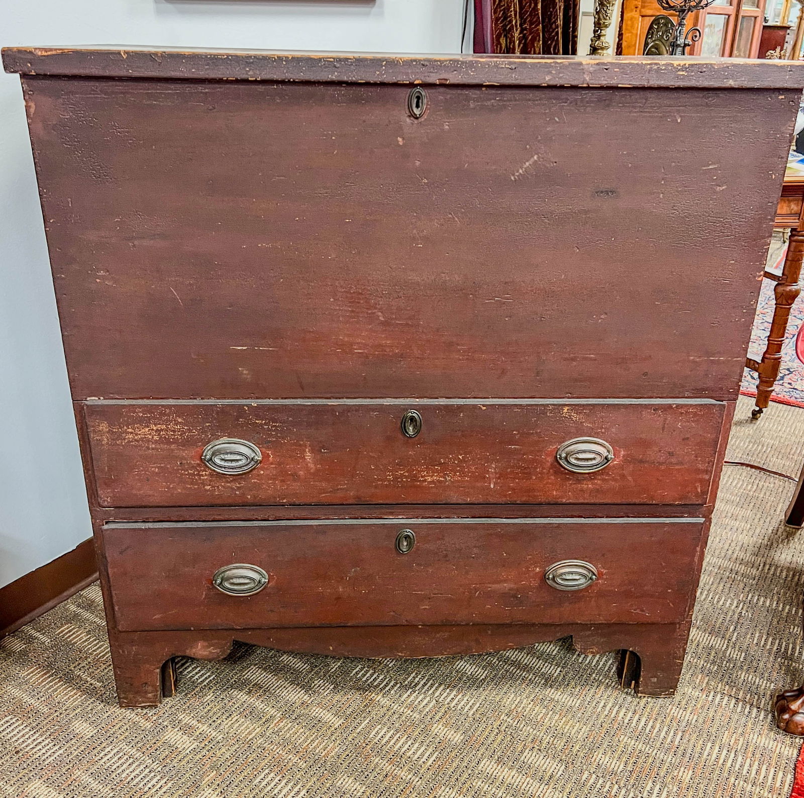 Early Pine Blanket Chest c. 1800-1830 (1 of 10)
