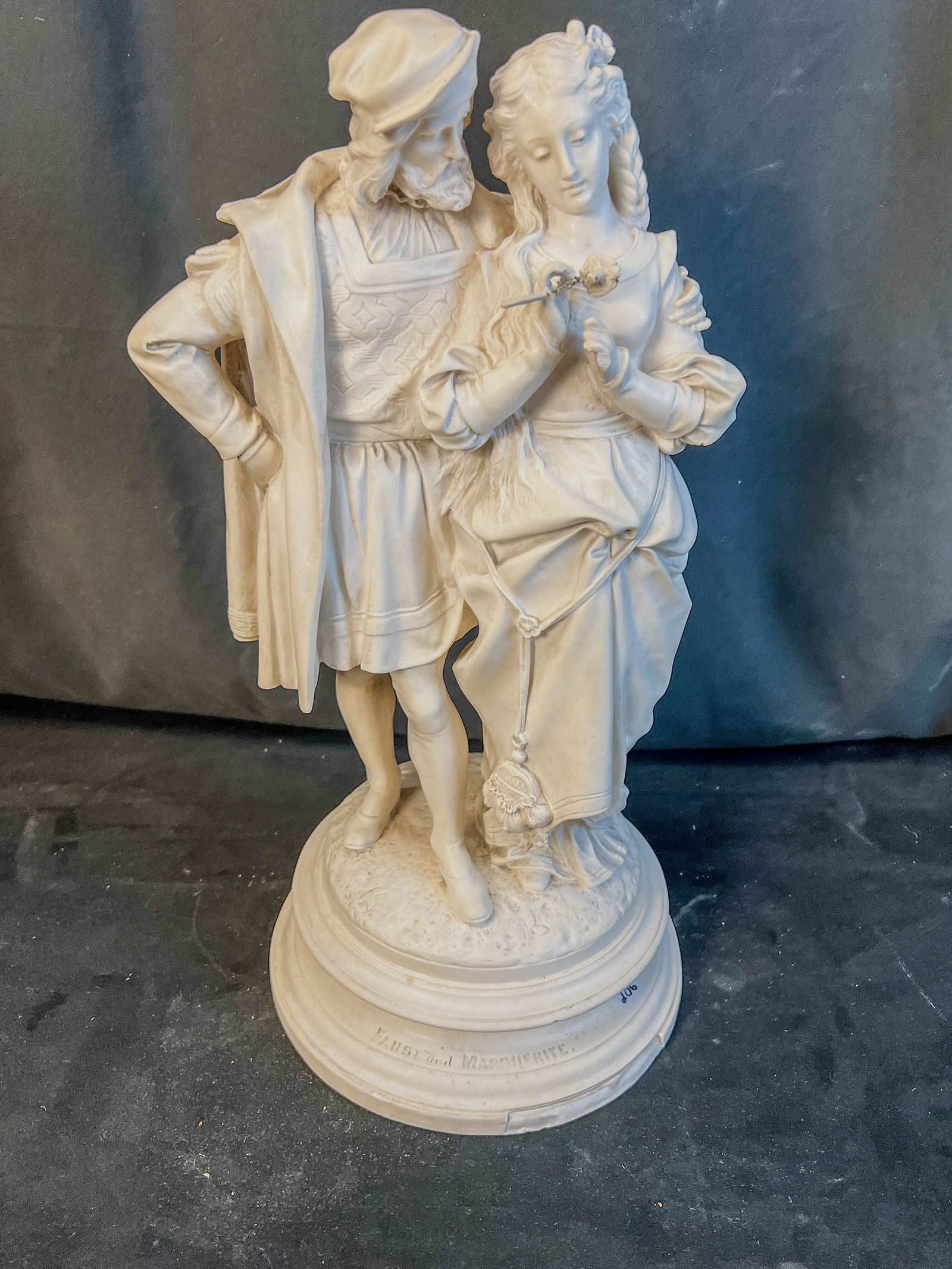 C. Hennecke and Co. Faust Plaster Statue c. 1885 (1 of 11)