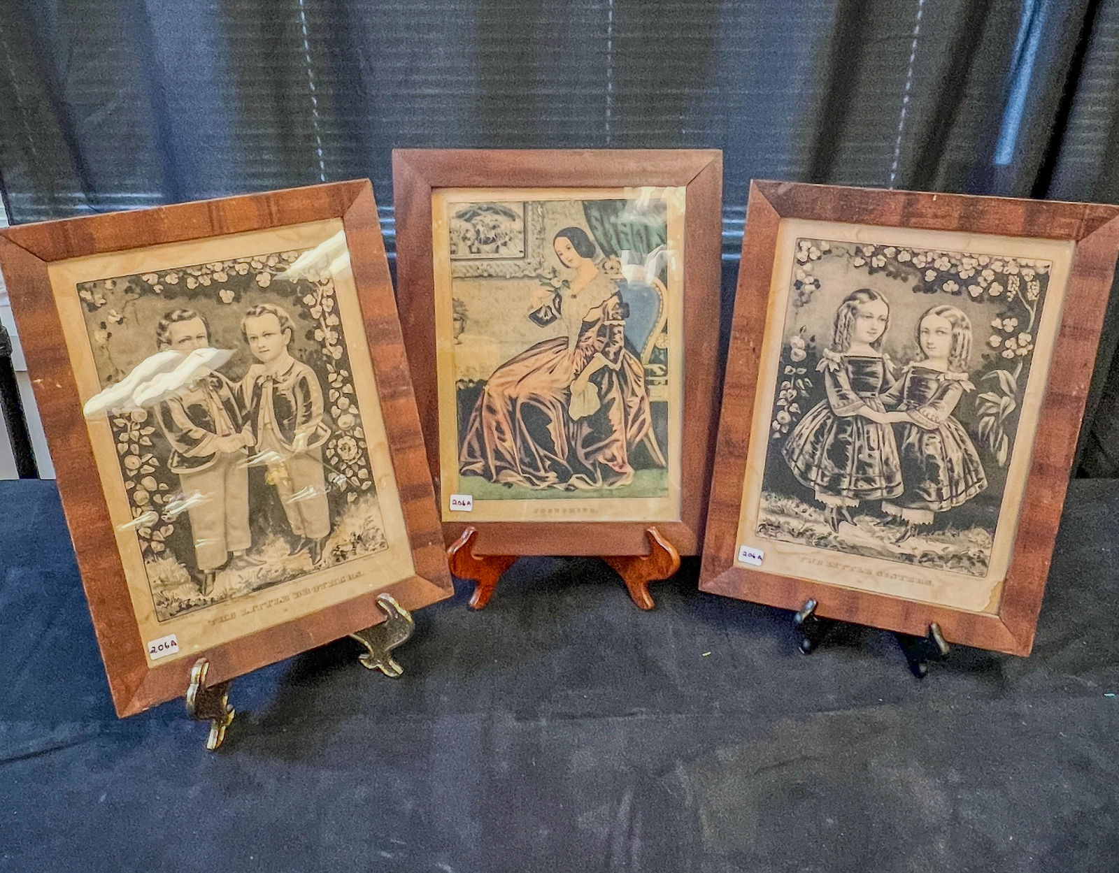 3 Currier and Ives Original Framed Prints c. Early 1800's (1 of 13)