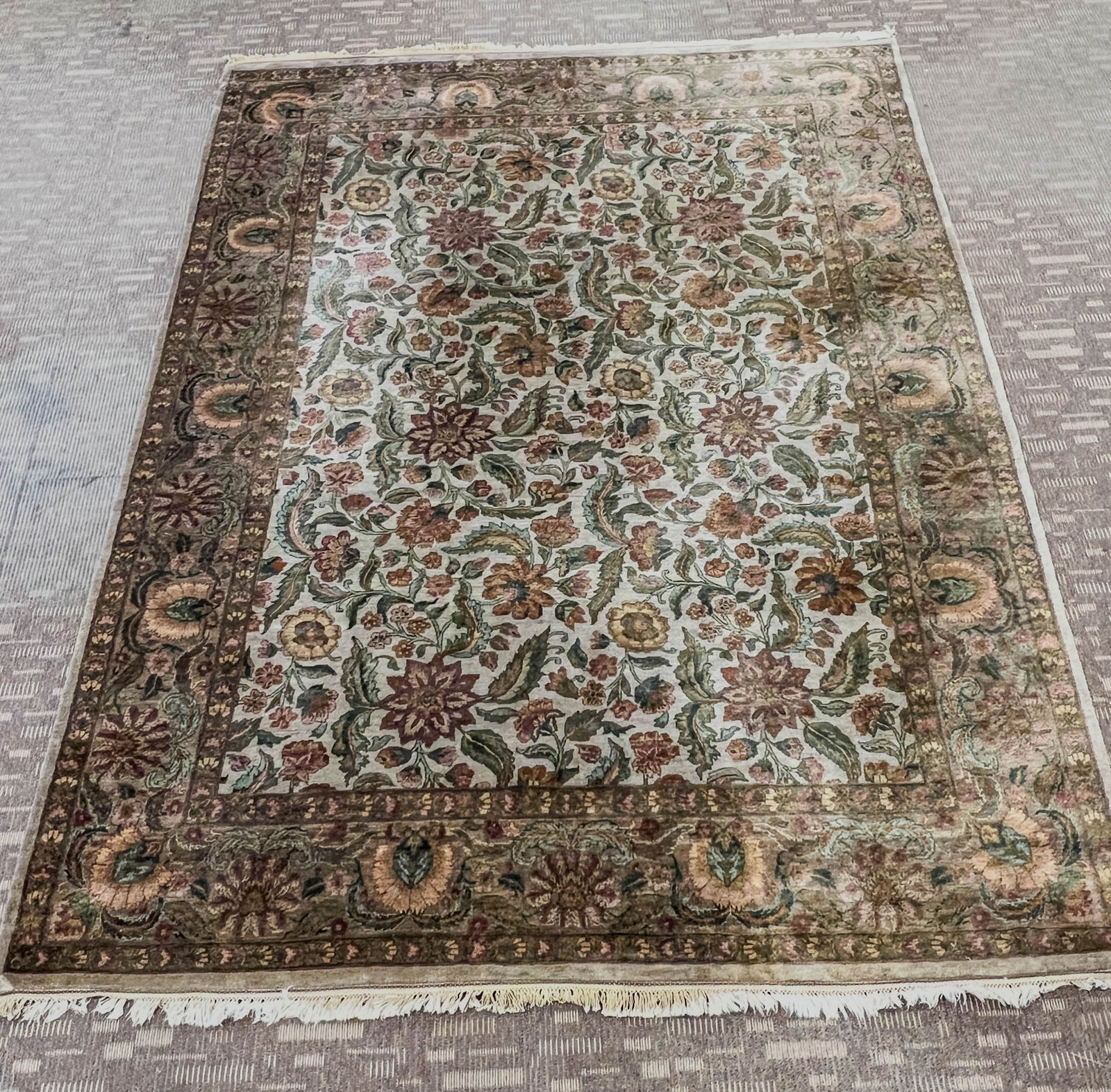 Hand Tied Wool Oriental Wool Carpet, Room Size (1 of 10)