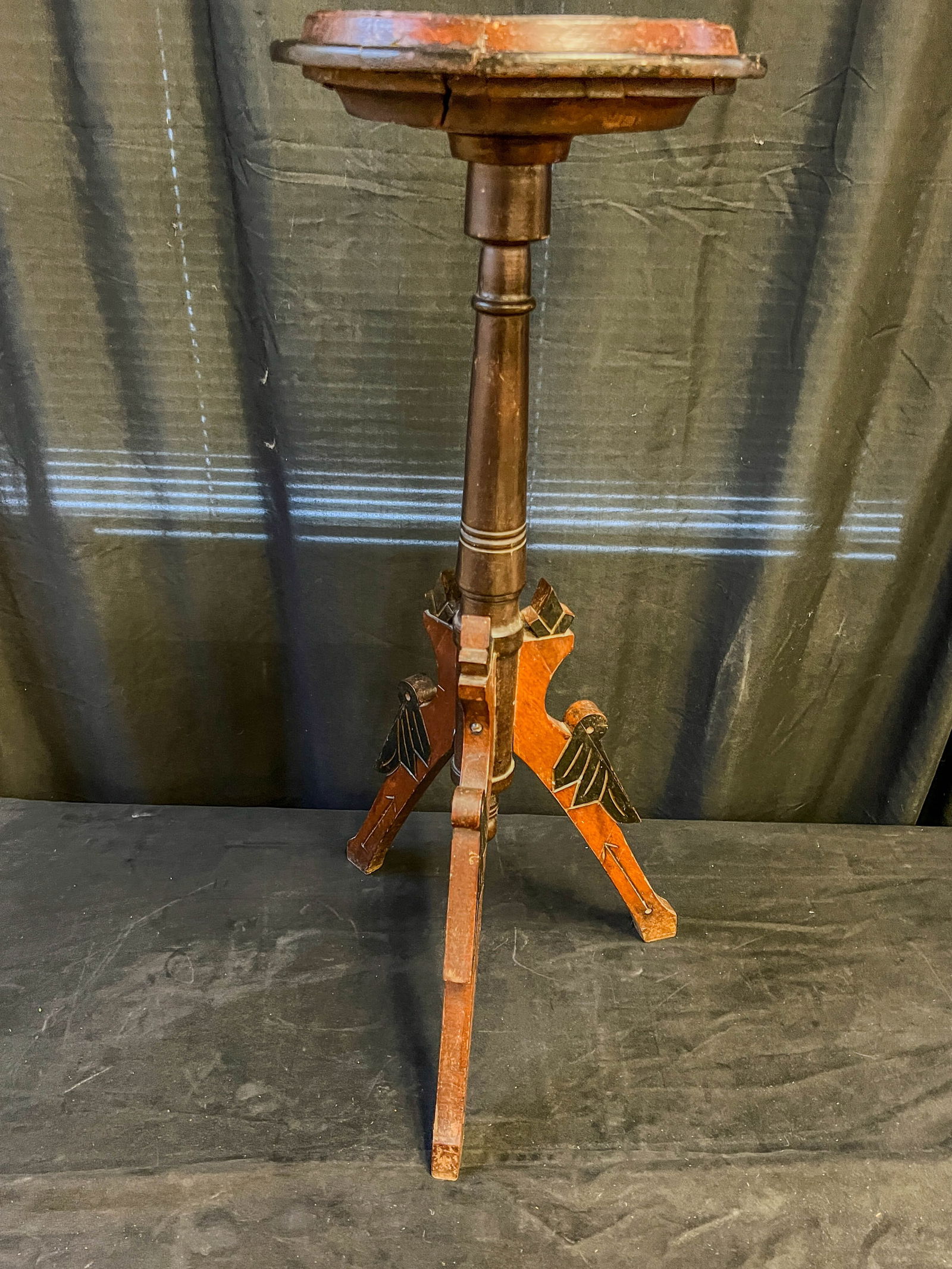 Marble Top Eastlake 3 Leg Plant Stand (1 of 5)