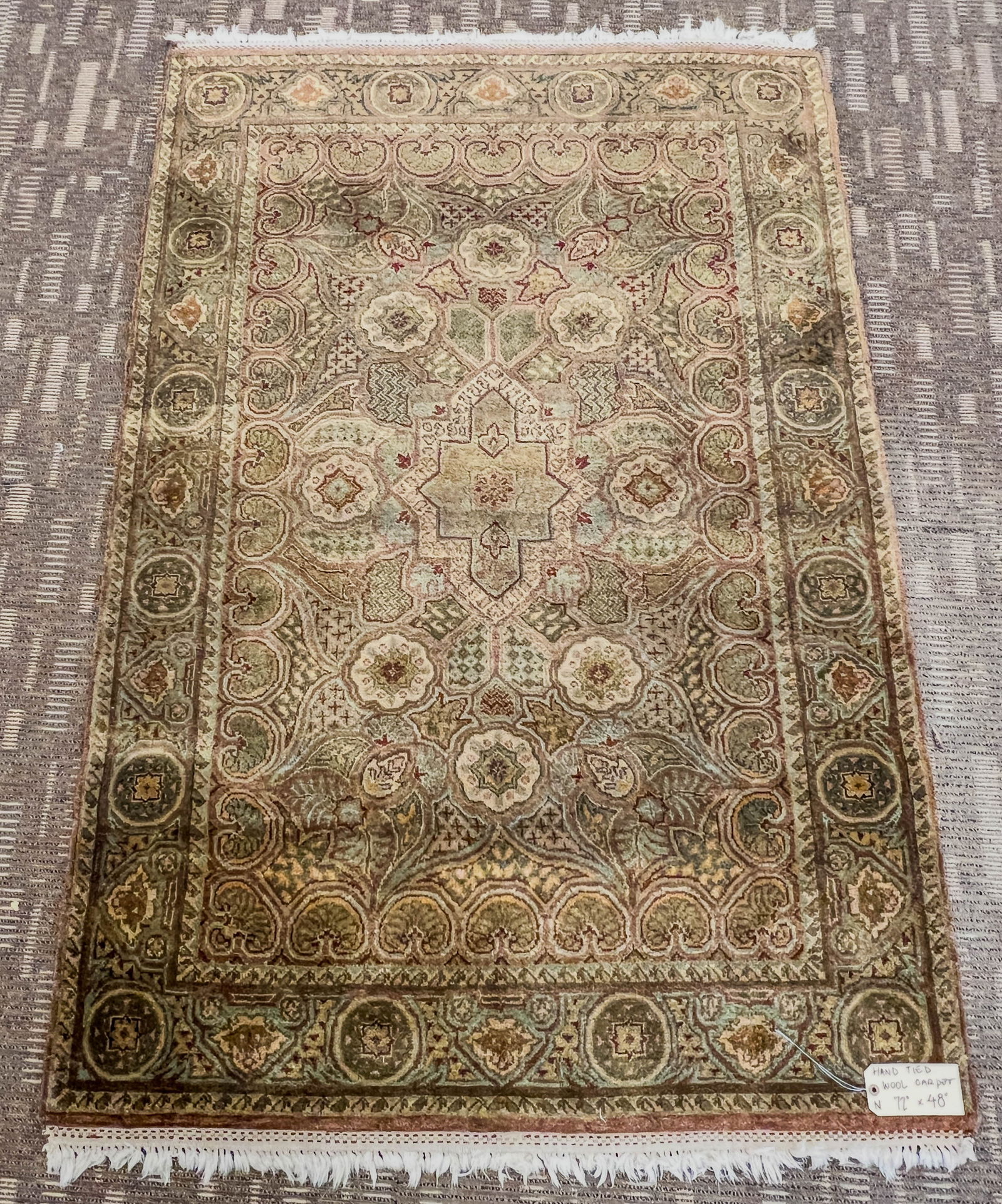 Hand Tied Wool Oriental Occasional Rug (1 of 6)