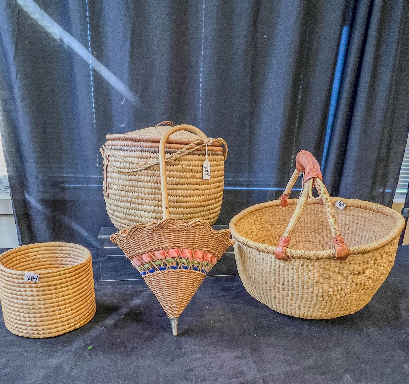 4 Hand Made Baskets to Include Southwest Native American (1 of 12)