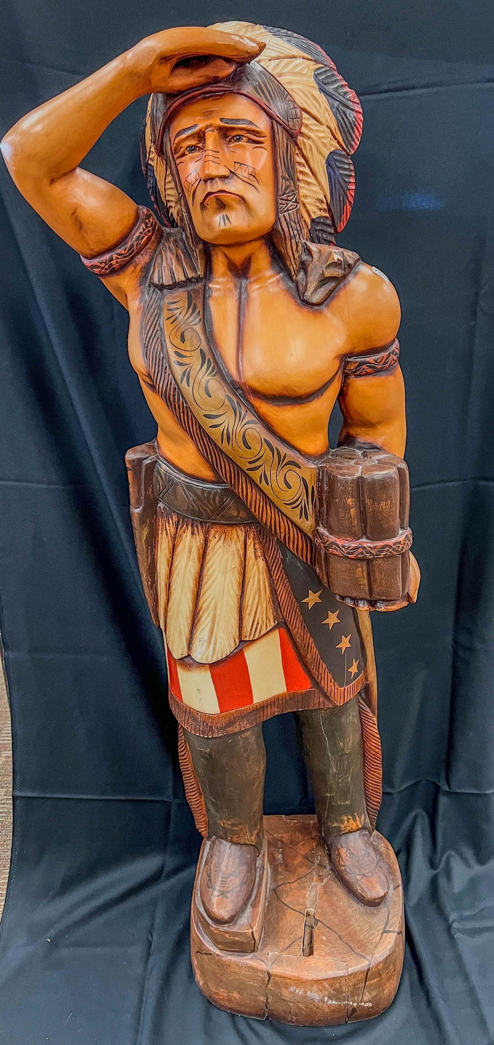 Vintage Folk Art Cigar Store Indian (1 of 8)