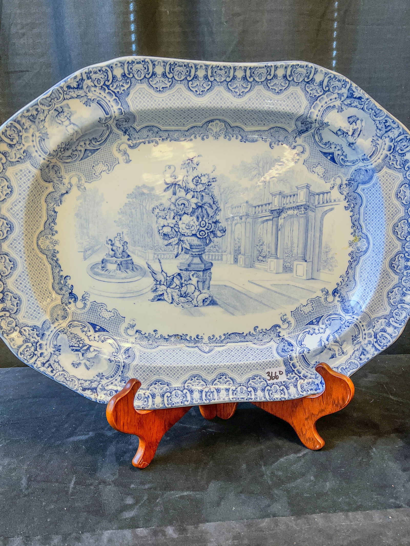Copeland Blue Transfer Large Platter c.1880/90's (1 of 8)