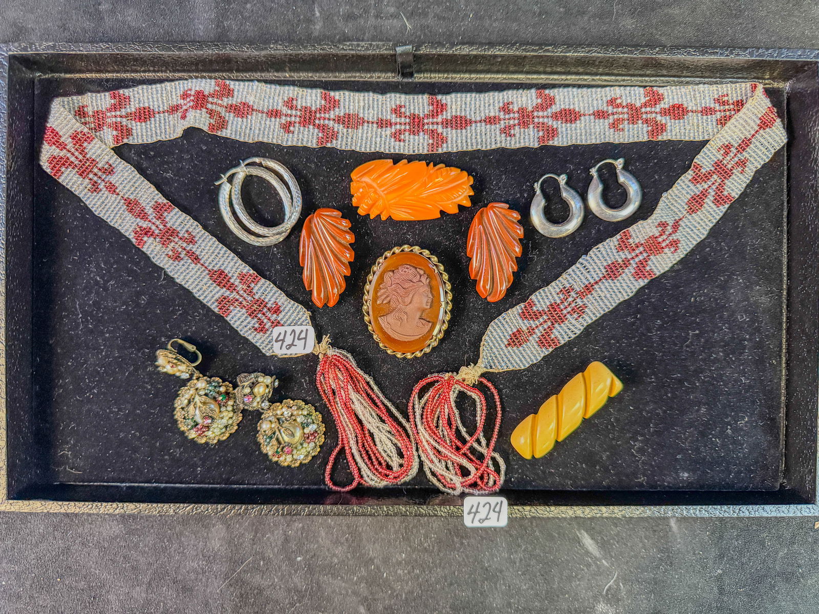 Miriam Haskell Earrings, Bakelite Dress Clips, Sterling Earrings and More (1 of 5)