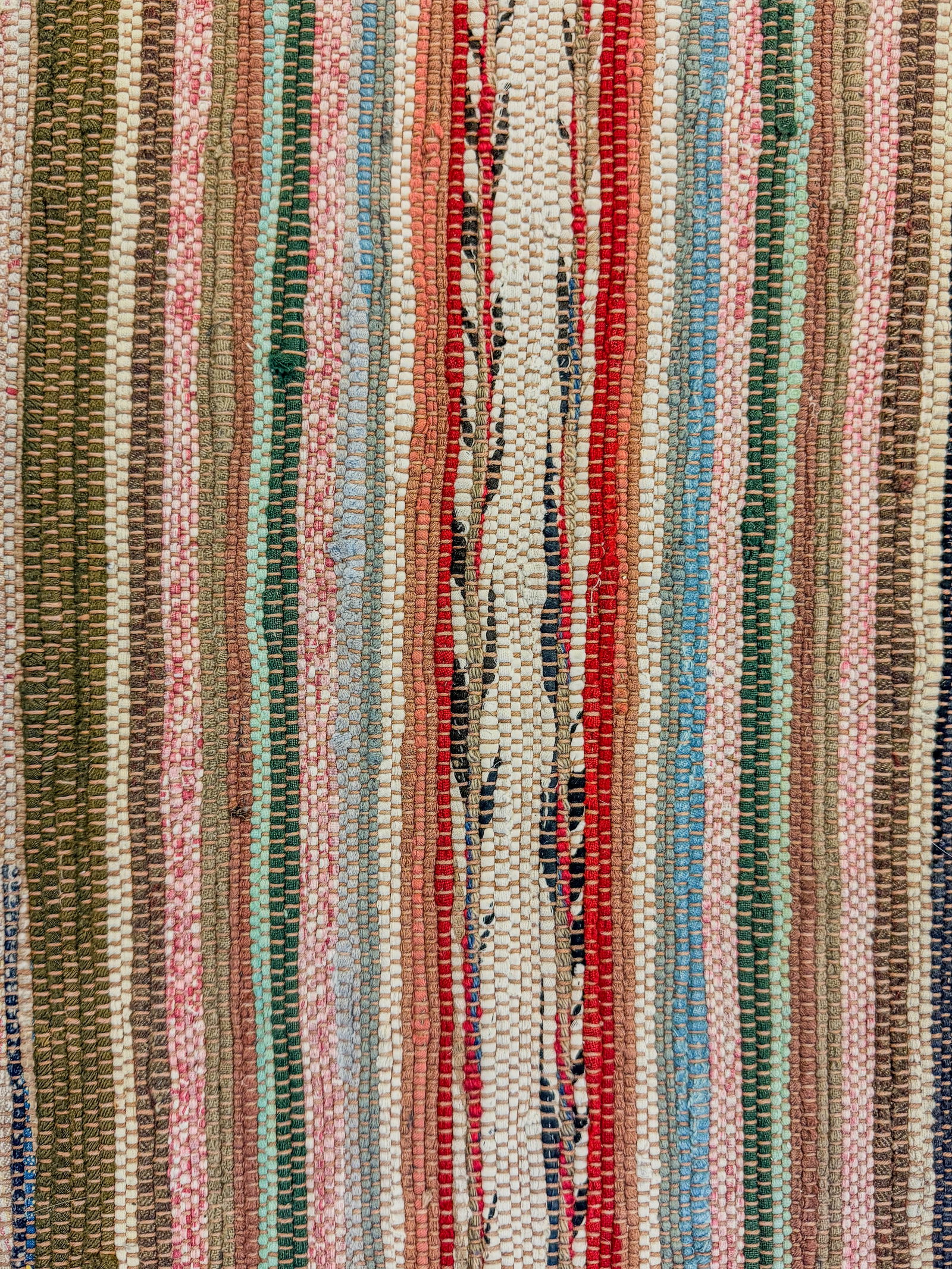 Hand Loomed 1840s/50s Rag Runner Rug (1 of 5)