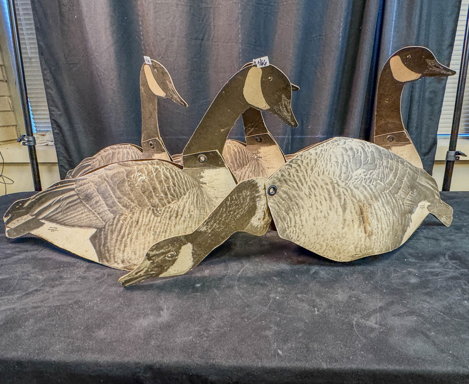 Group of 5 Cardboard Geese c.1940s Decoys (1 of 5)