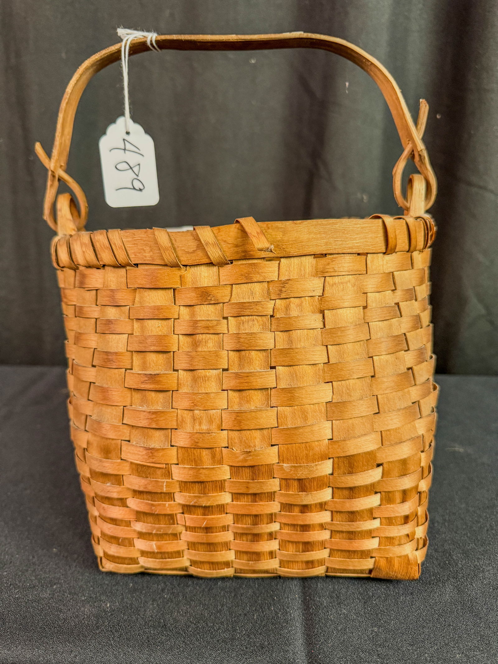Antique 1850's -1860's WI Native American Splint Basket (1 of 4)