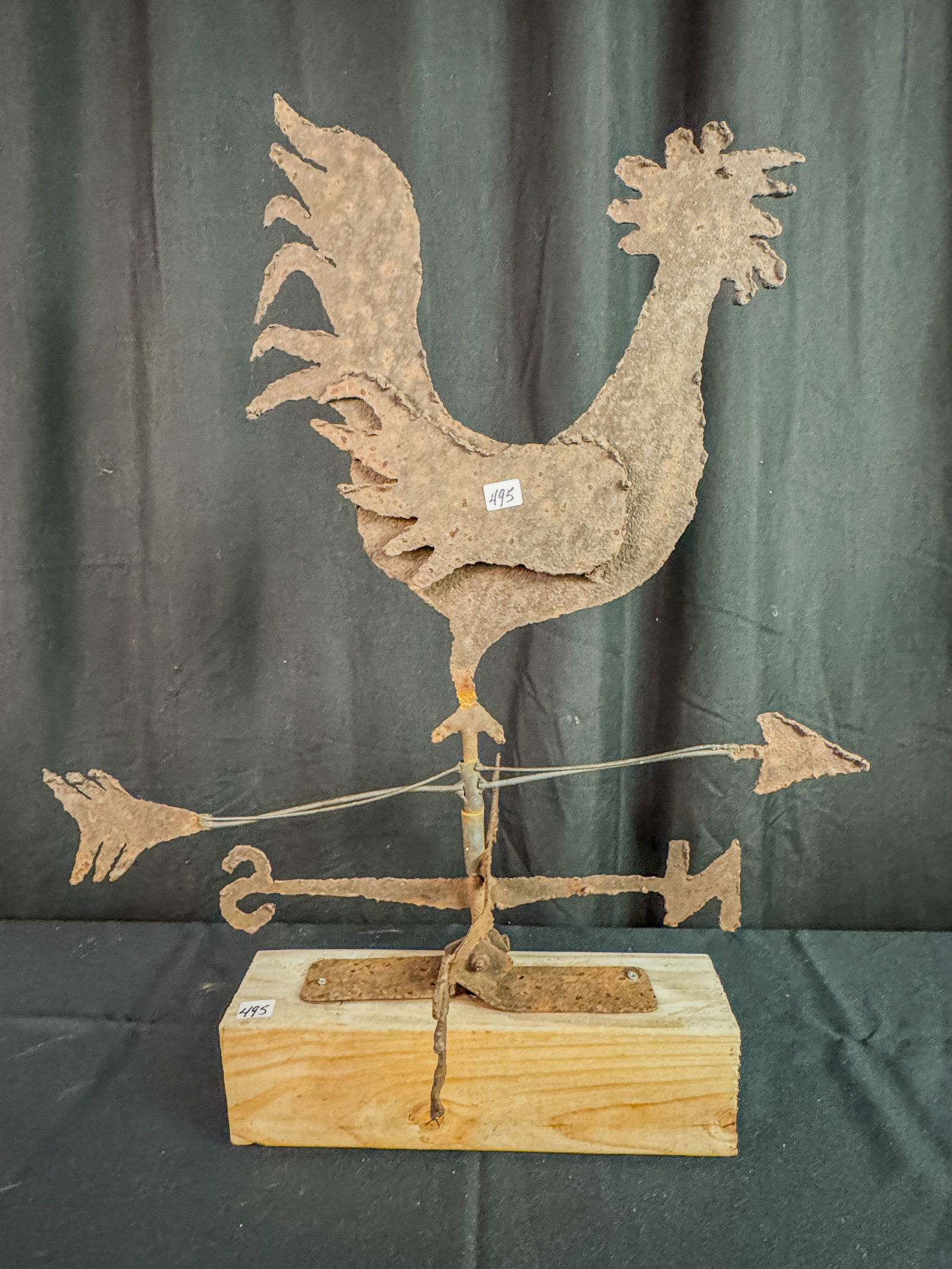 Vintage Wrought Iron Rooster Weathervane (1 of 4)