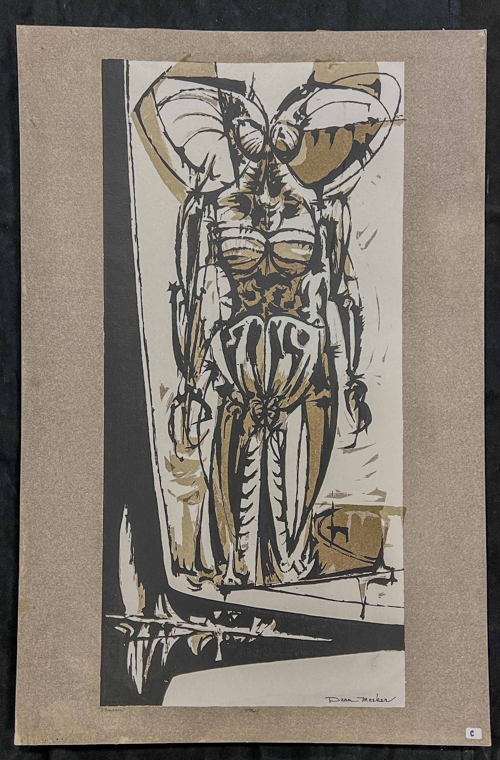 Dean Meeker Signed Serigraph "Pandora" c.1960's (1 of 6)