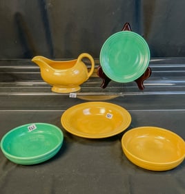 Fiesta Mixed Group Gravy, Bowls, Plate c. 1940/50's