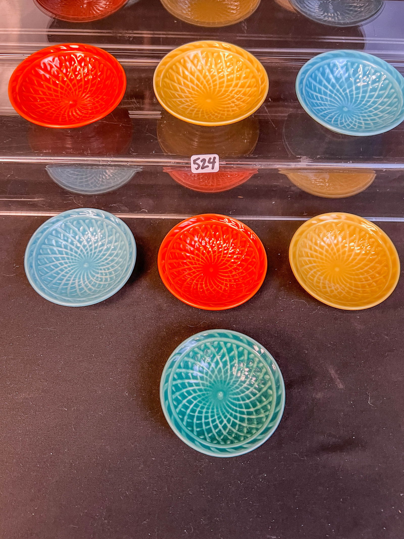 7 Homer Laughlin Harlequin Nut Dishes (1 of 3)