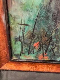 St. Loxar Mid Century Oil on Canvas, Signed