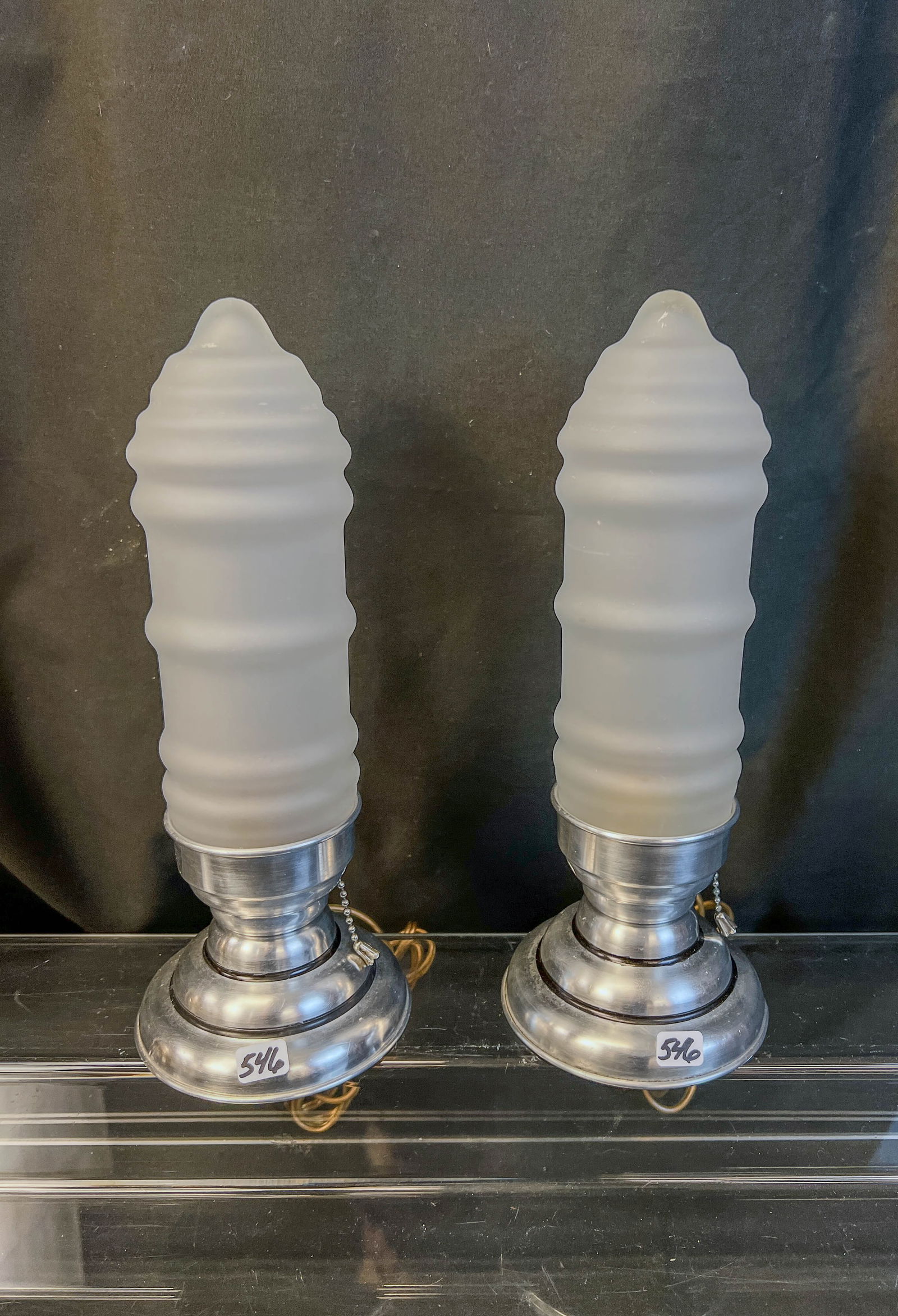 Pair of Art Deco Bullet Lamps (1 of 6)