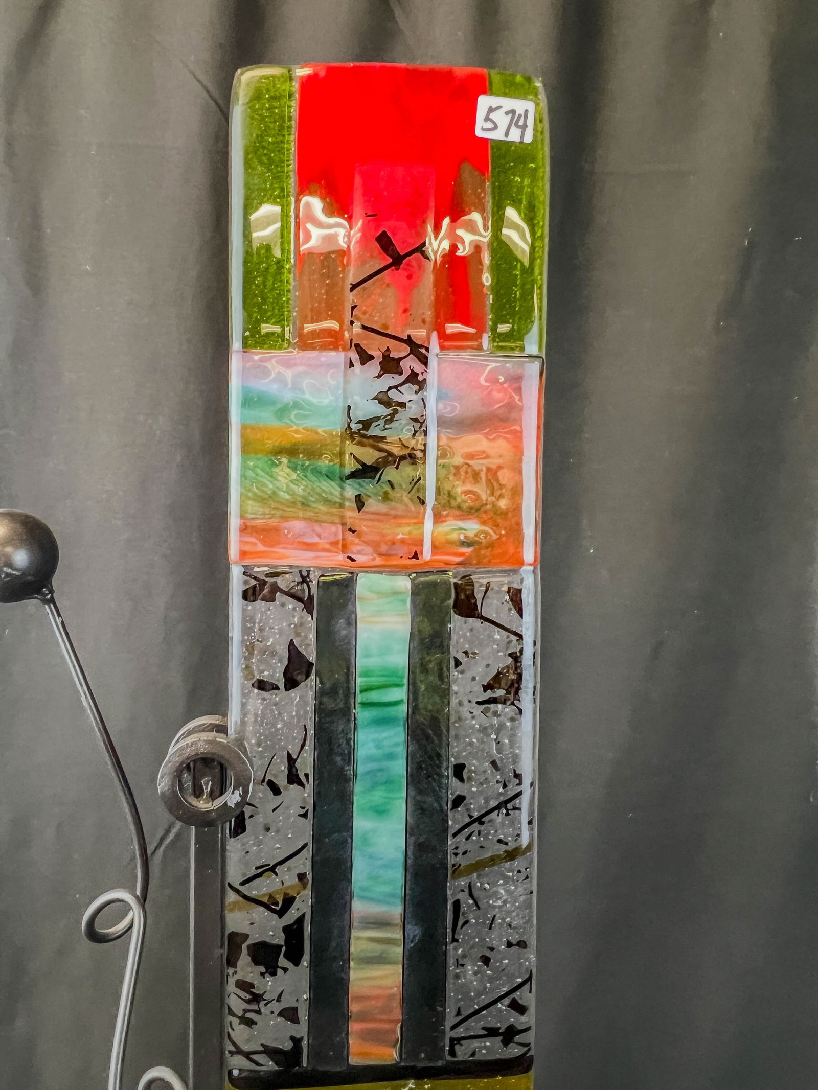 Modernist Fused Glass Art Piece (1 of 7)