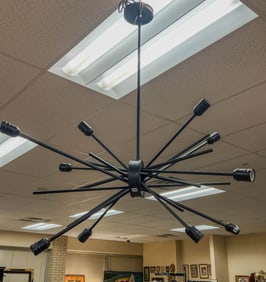 10 Light Horizontal Starburst Pendant Light