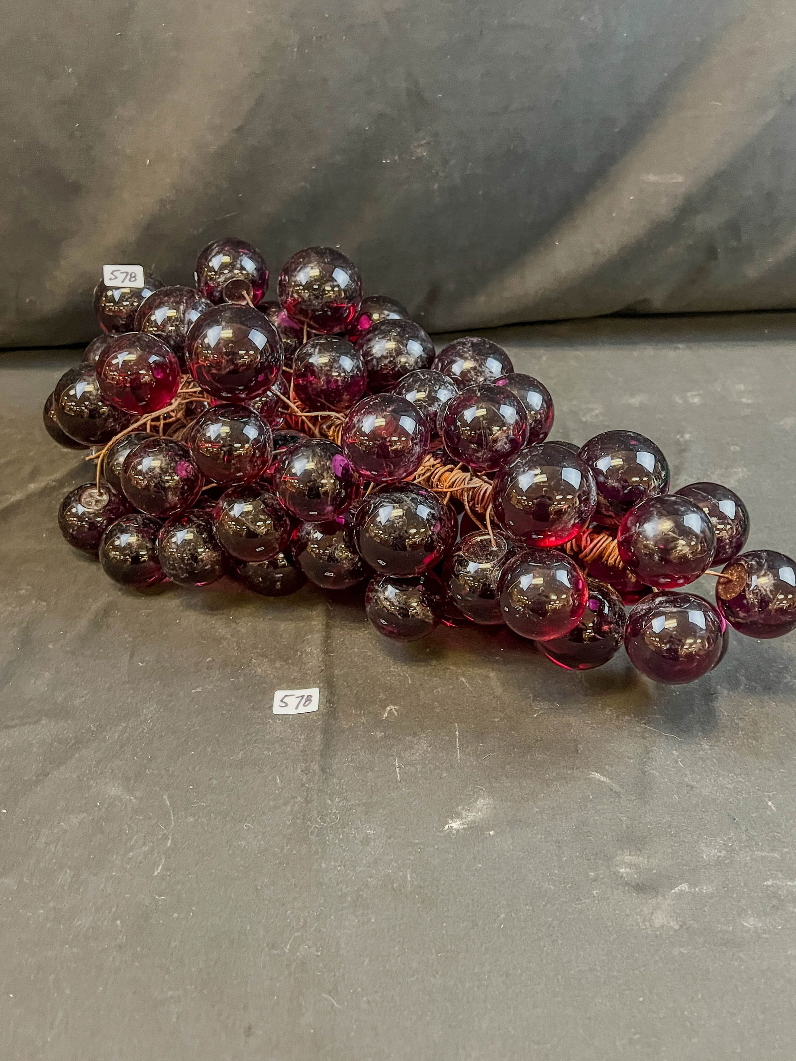 MCM Clutch of Oversized Lucite Grapes C.1950's (1 of 4)