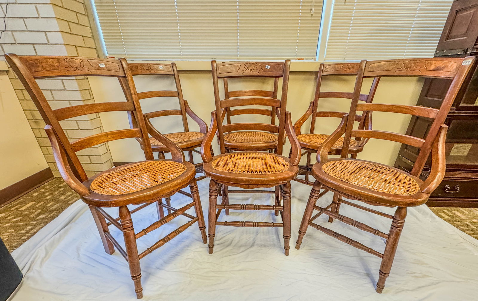 6 Walnut Victorian Side Chairs (1 of 9)
