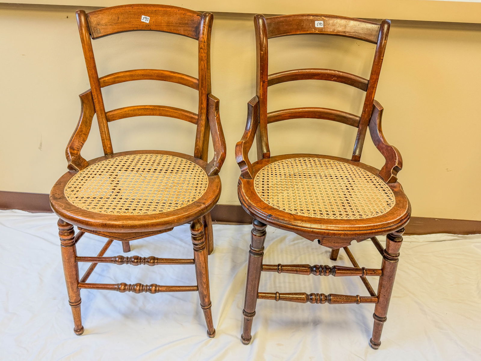 Pair of Victorian Walnut Side Chairs (1 of 6)