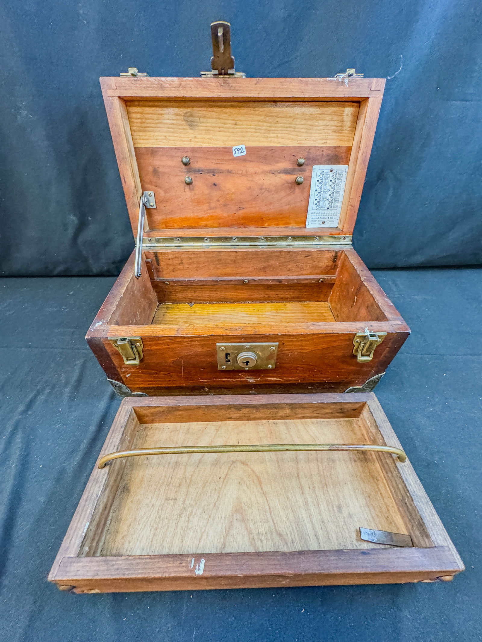 Refinished Mahagony Case with Leather Straps: Refinished Mahagony case with leather straps