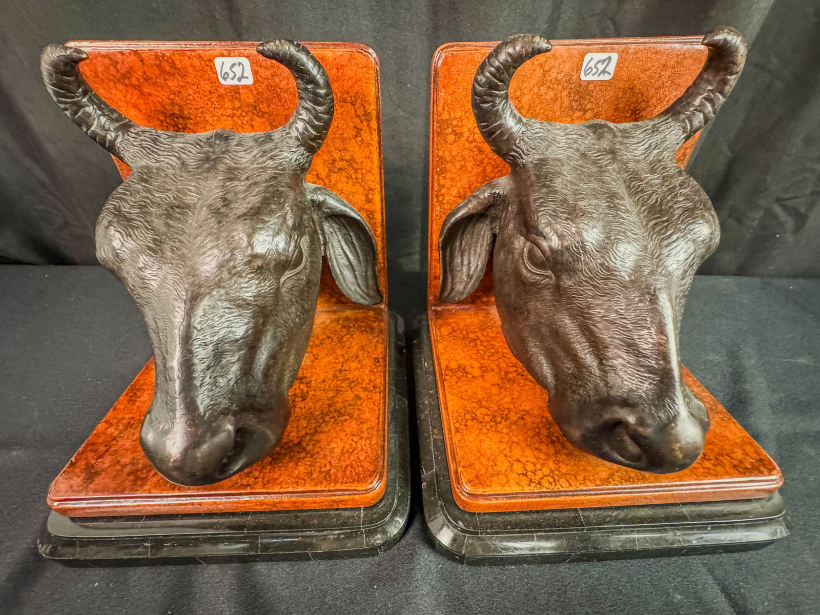 Maitland Smith Bronze Steer Bookends (1 of 5)