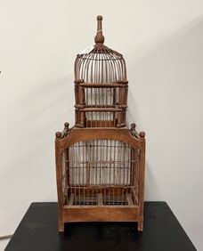 Victorian Style Folk Art Bird Cage