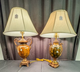 A pair of possibly Maitland Smith table lamps
