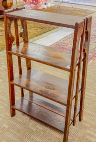 Arts and Crafts 4 Tiered Oak  Graduated Bookshelf