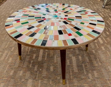1950's Mosiac Tile Top Coffee Table