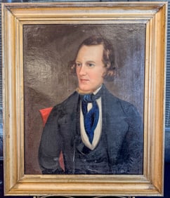 19th Century Oil on Canvas of Man
