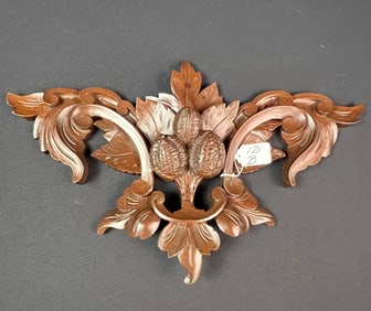 Victorian Walnut Carved Crest