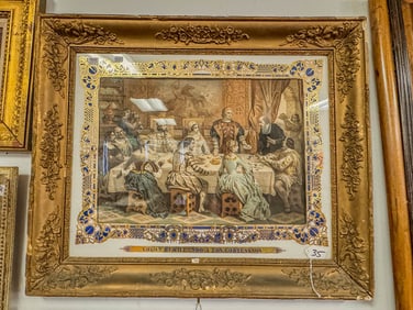 1830's French Hand Colored Steel Engraving by Nicolas Eustache Maurin with Queen Issabella and