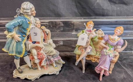 Pair of Porcelain Figurines Lady and Gentleman