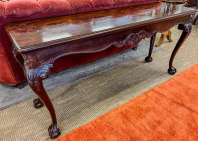 Henredon Chippendale Style Mahogany Sofa Table
