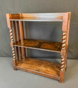 Arts and Crafts Bookshelf with Barley Twist Front