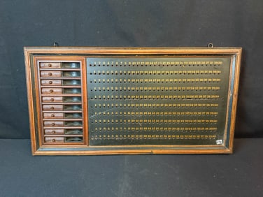 1890s Brunswick-Balke-Collender Co. Billiards Pin Pool Score Board