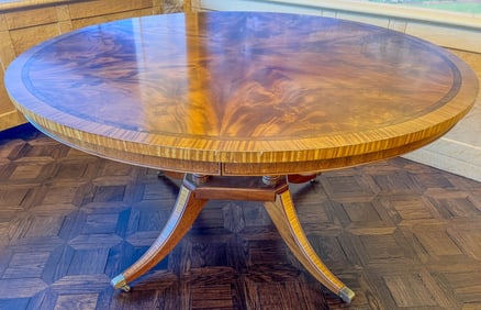 Burled Contemporary Federal Style Table