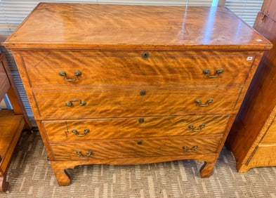 Flaming Birch Blanket Chest or Mule Chest