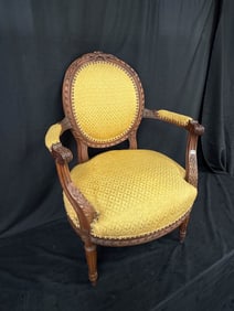 French Bergere Arm Chair c. 1900