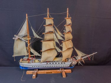 Hand Crafted Folk Art Boat Model of the Eagle