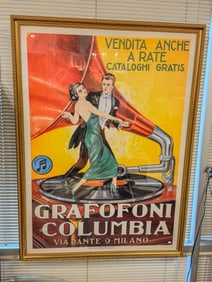 Grafofoni Columbia Italian Poster