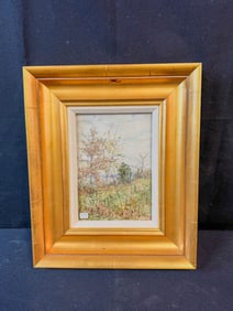 George Noyes "River Landscape" Watercolor